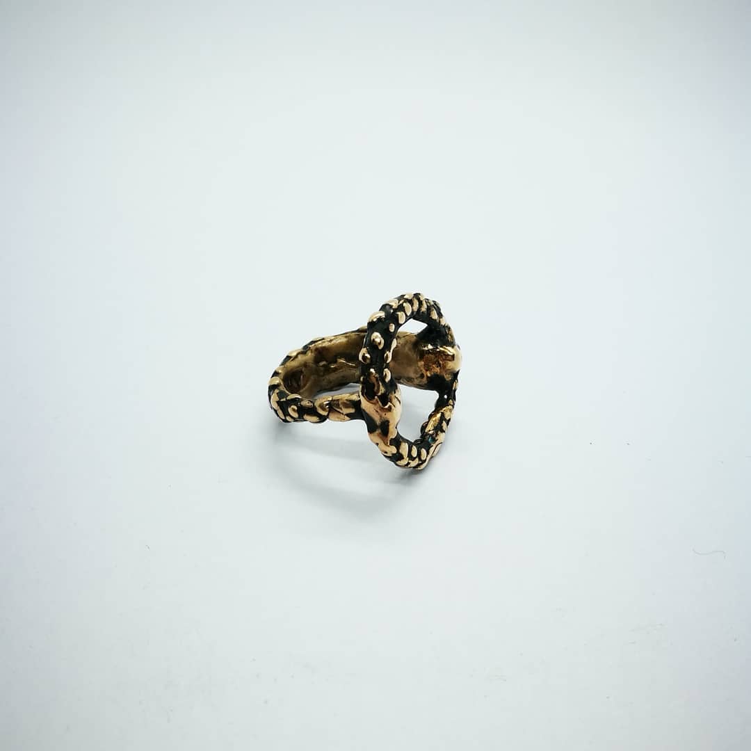 IMG_20190618_172642_552 "Stars 2" Anello artigianale donna in Bronzo brunito e mordenzato nero, fatto a mano