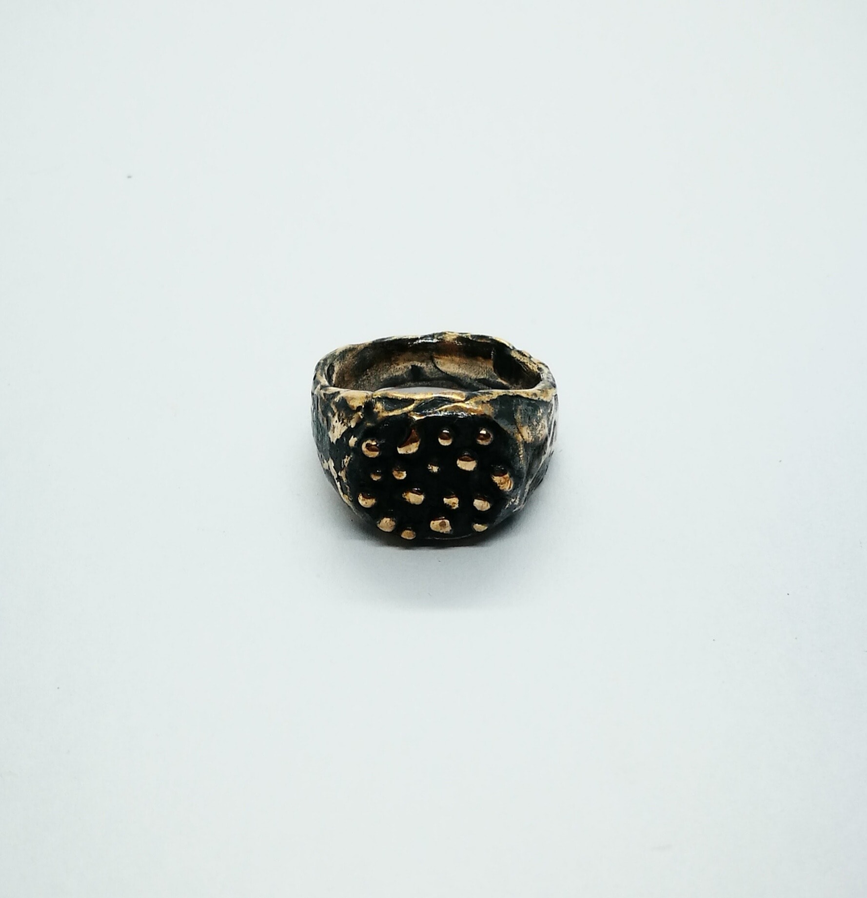 "Stars 4" Anello artigianale donna in Bronzo brunito, fatto a mano